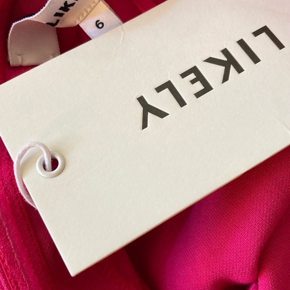 NWT LIKELY Norvina off Shoulder Flounce Mini Dress - Picture 6 of 7